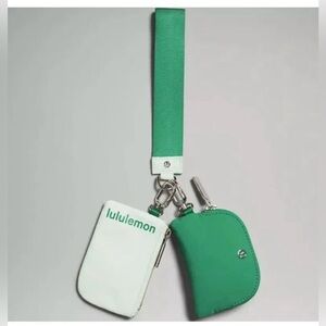 Lululemon Dual Pouch Wristlet (Emerald Ice/Mint Moment)